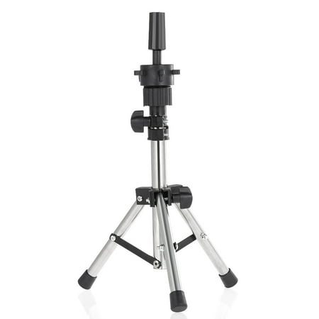 Tri Color Head - Adjustable Hairdressing Tripod False Head Holder Hairdresser Training Head False Head Stand Hair Wig Mold Clamp