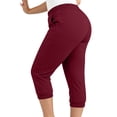 thumbnail image 7 of Lenpel Capri Plus Size Leggings for Women with Pockets High Waist Workout Yoga Running Pants Stretch Capri Pants, 7 of 7
