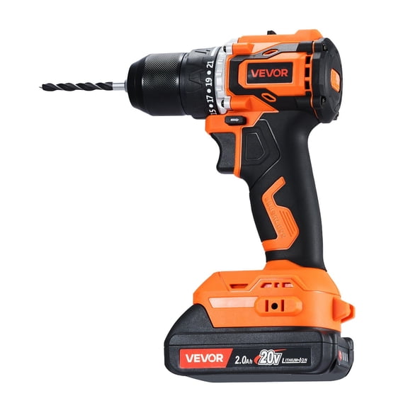 Cordless Brushless Drill Driver Kit,1/2" Chuck,2-Speed,Lithium Battery & Charger,Tool Box