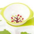 thumbnail image 2 of MasteelfCA 1 Set/5PCS Creative Bamboo Fiber Bowl Exquisite Dinner Tray Drop-Proof Dishes Baby Separate Plates Cutlery Set for Babies Children (Green), 2 of 8