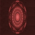 thumbnail image 1 of Ahgly Company Tapis d'Intérieur Lavables en Machine, Carré Transitionnel Safran Rouge, Carré 4', 1 of 7