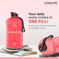 thumbnail image 5 of HYDRATE XL Jug 43 oz Water Bottles - BPA Free, Flip Cap, Ideal for Gym, Large Sports Bottle, Extra Strong Material Water Jug - Frosted Red, 5 of 5