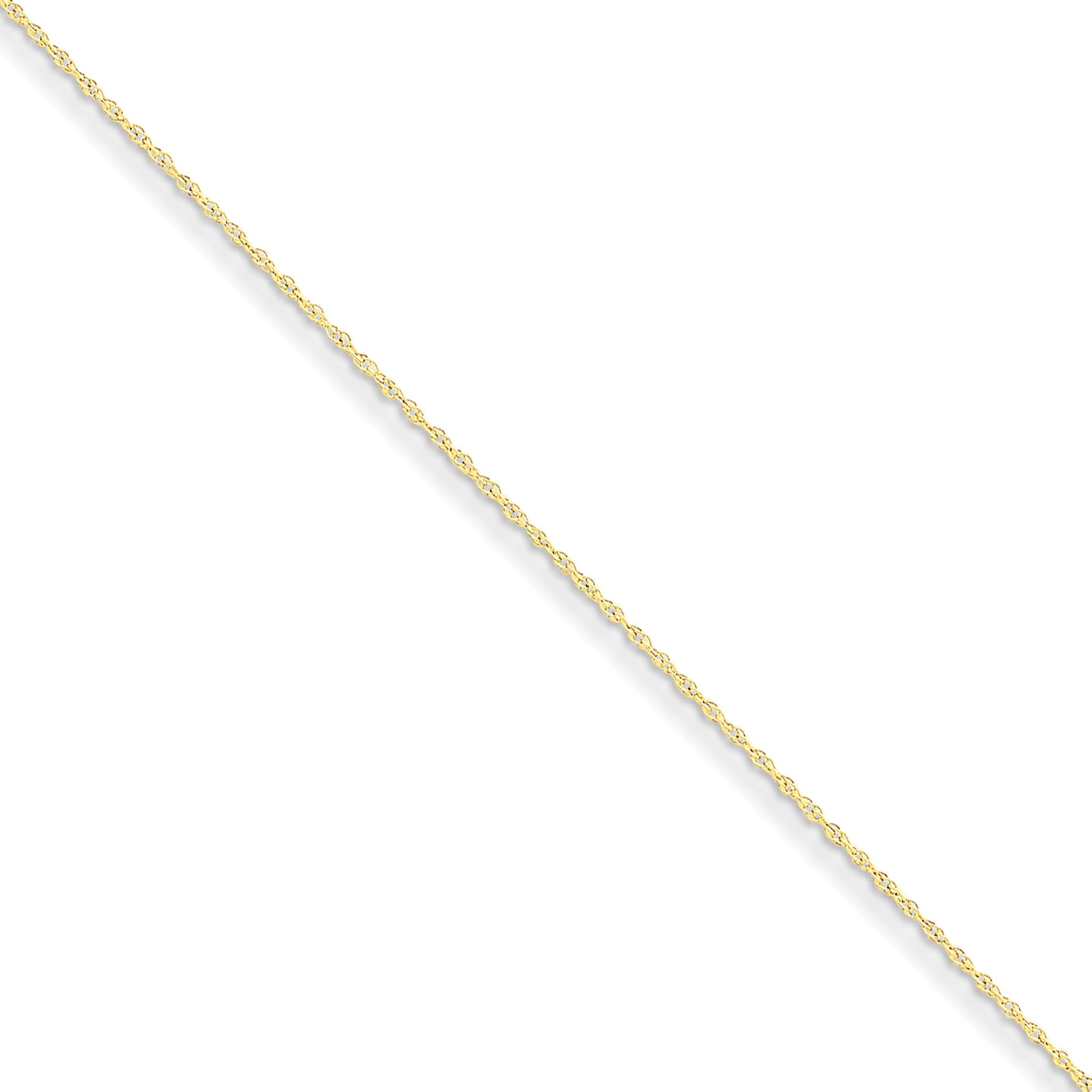 Beautiful Yellow gold 14K 14k .8mm Light-Baby Rope Chain
