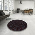 thumbnail image 3 of Ahgly Company Indoor Round Abstract Chocolate Brown Abstract Area Rugs, 8' Round, 3 of 6