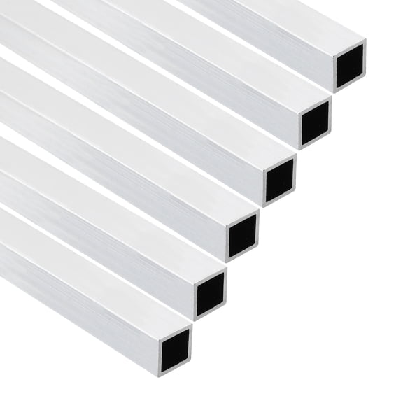 Uxcell Aluminum Square Tubing,0.39"x0.39"x14" Long 0.04" Wall Thick 6063 Aluminum Square Tube Seamless Structural Metal Profile Hardware for Construction DIY Home Decor Furniture 6pcs