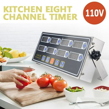 8 Channel Digital Kitchen Timer Clock Restaurant Commercial Cooking Reminder Calculagraph