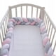 thumbnail image 1 of Parachoques de cuna trenzado XianweiShao 3 trenzados anudados 300 cm blanco rosa, 1 of 1