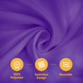 thumbnail image 2 of Mantel BRILLMAX de poliéster morado de 180 x 260 cm para mesa de 6 pies, 2 of 7