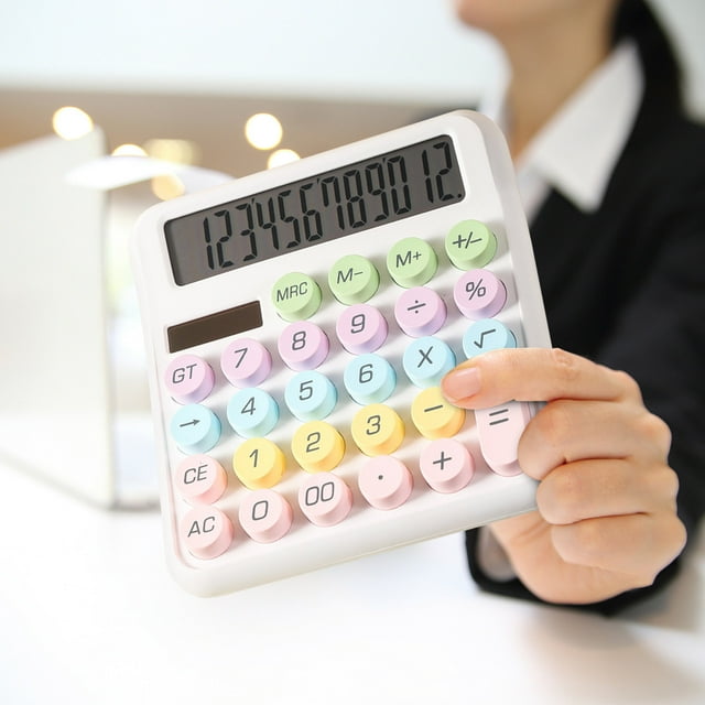 Solar Powered Calculator with High Color 12 Bit Mechanical Key Scientific Computer