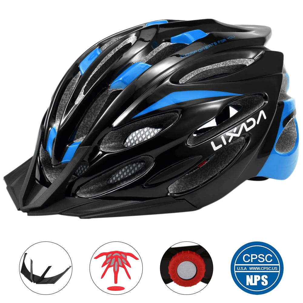 Lixada Bike Helmet Mountain Bicycle Helmet 24 Vents Ultralight Integrally Molded EPS Sports Cycling Helmet with Lining Pad Unisex Adjustable Helmet 