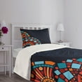 thumbnail image 5 of Ambesonne Dark Blue Quilted Bedspread Set 2 Pcs, Geometric Mandalas, Twin Size, Multicolor, 5 of 6