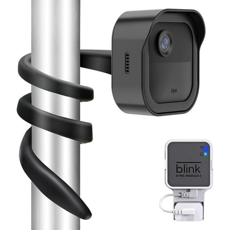 - Flexible Twist Mount Compatible with Blink Outdoor (4th &3rd Gen), Weatherproof Protective Housing with Blink Sync Module Wall Mount (Black)