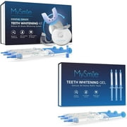 MySmile Teeth Whitening Kit with 5-LED Light, 6 Non-Sensitive Teeth Whitening Gel,Tooth Whitener Carbamide Peroxide Tooth Whitening Gel for Tray, 10 min Fast Whitening Treatment