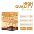 thumbnail image 3 of Sea Salt Caramel Cashews Individual Packs - 12 Cashew Snack Packs Roasted Nuts (1.5oz Each) – Keto, Vegan, Gluten-Free - Healthy Snacks for Trail Mix, Office, or Party - Lightly Salted, Swee, 3 of 5