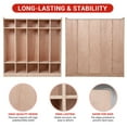 thumbnail image 4 of BeesClover 5-Section Classroom Coat Locker, 10 Cubbies for Classrooms, Daycare Cubby with 4 Casters, 5 Hooks and 2 Storage Boxes, for Home, School, 4 of 6