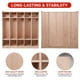 thumbnail image 4 of QinaQin Locker infantil de 5 secciones con 10 cubículos, 4 ruedas, 5 ganchos y 2 cajas de almacenamiento, ideal para salón de clases, guardería, kínder o área infantil en casa, 4 of 6