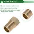 thumbnail image 3 of Accesorios de tubería de latón Unique Bargains 1/2"Femenino x 1/2"Masculino Adaptador de Niple de Femenino a Masculino 1.57" Longitud 2Pcs, 3 of 7