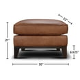 thumbnail image 3 of Hello Sofa Home Pimlico Contemporary Top Grain Leather Ottoman in Brown, 3 of 3