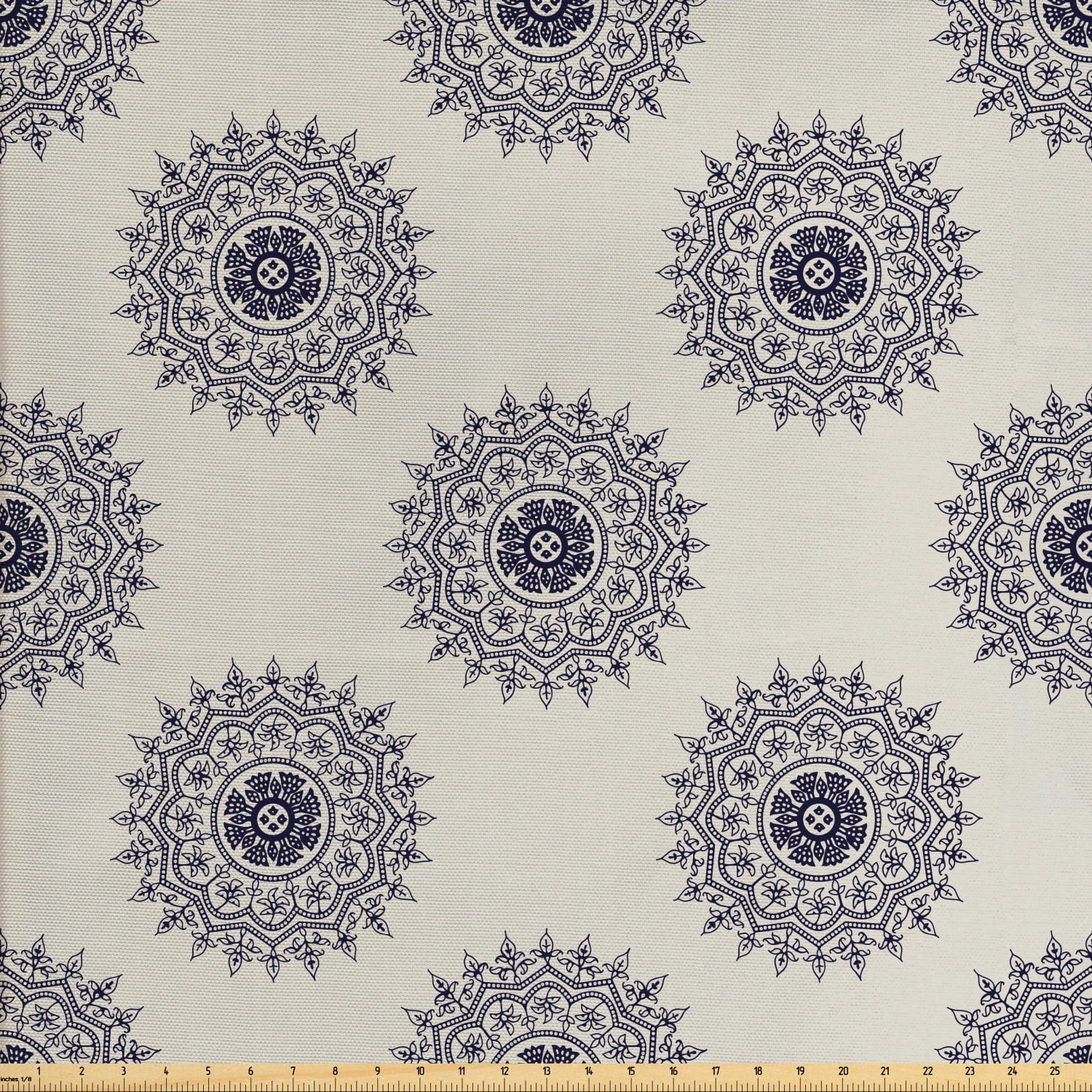 Oriental Fabric by The Yard, Medallion Motif with Floral and Leafy