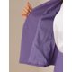 thumbnail image 5 of Conjunto de traje de 2 piezas para mujer INSPIRE CHIC, blazer sin cuello de manga 3/4, falda lápiz de cintura alta, atuendos de trabajo, morado M, 5 of 6
