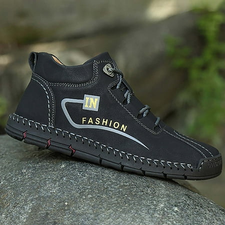 

Cglfd Men S High-Top Lace-Up Casual Platform Shoes