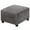 Grey, variant on Square Ottoman Ottoman Slipcover Square Footstool Protector Storage Stool Ottoman Stretch With Elastic Bottom Feature Real Velvet Plush Fabric（Length：27 32 Inch）