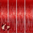 thumbnail image 1 of Cortina de aluminio con forma de oropel Backdrop Keyali, paquete de 4 unidades, 100 x 253 cm, color rojo, 1 of 7