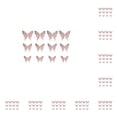 thumbnail image 2 of Monstrate 12 piezas de pegatinas de pared de insectos, decoración de papel, papel tapiz DIY, arte extraíble, decoraciones huecas realistas, Oro rosa 10piezas, 2 of 6