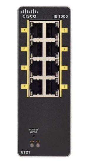Restored Cisco IE-1000-6T2T-LM Industrial Ethernet Switch | 6-Port Copper + 2-Port SFP | Rugged Managed Network Switch (Refurbished)