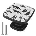 thumbnail image 1 of 4 Pcs Cabinet Handle Drawer Pulls Fox Knobs with Screws Square Furniture Office Cabinet Knob Decoration, 1 of 5
