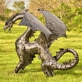 thumbnail image 4 of Zaer Large Metal Dragon Statue, "Angry Ira",, 4 of 7
