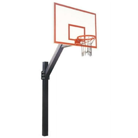 Legend Dynasty Steel-Fiberglass In Ground Fixed Height Basketball System, Scarlet