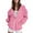 Pink, variant on frariair Performance Track Jacket Women Full Zip Hooded Top With Drawstring Waist For Athletic Training And Street Fashion Green L