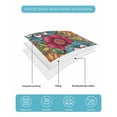 thumbnail image 4 of Twin Quilt Bedding Set, Boho Teal Flower Reversible Summer Quilt 3 Pieces, Spring Bohemia Chic Red Yellow Floral Lightweight Bedspreads Coverlets with 2 Pillow Shams for All Seasons, 4 of 5