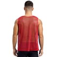 thumbnail image 2 of Zaldita Mens Pennies Sports Scrimmage Training Vest Football Soccer Jersey Mesh Tank Tops Team Red XL, 2 of 7