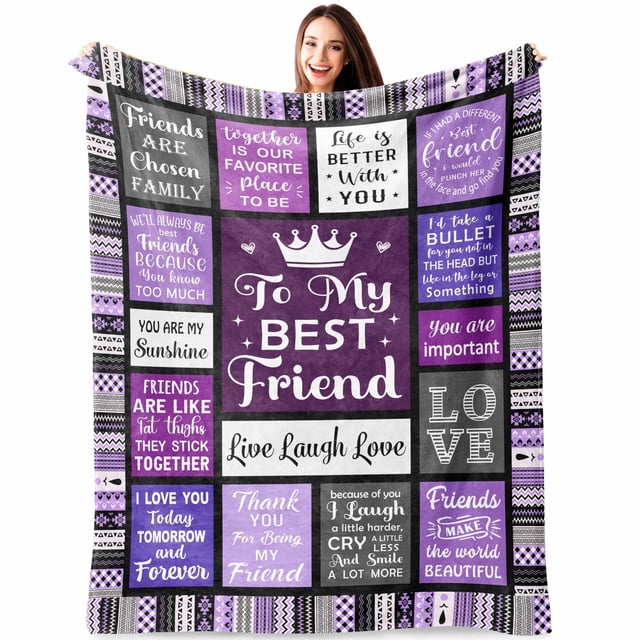 Manta de franela suave Blanket Atokker Best Friend, 152 x 127 cm