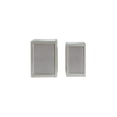 thumbnail image 4 of Brad Set of 2 Nesting Side End Tables Mirrored Glass Silver Wood Finish, 4 of 6