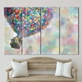 thumbnail image 4 of Air Balloons Poster, Rainbow Art, Colorful Wall Art, Abstract Canvas Art, Up Movie Balloons Wall Art, Up Movie Canvas, Canvas Wall Decor - White Framed, 4 of 9