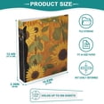 thumbnail image 5 of Cat Sunflowers 3 Ring Binders 1.5 inch Hardcover File Folders with Interior Pockets A4 Size Organizer for School Office Hospital, 5 of 8