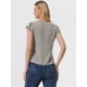 thumbnail image 4 of Camiseta Manga Tulipán Cuello En V Básico Allegra K Para Mujer Gris Oscuro S, 4 of 5
