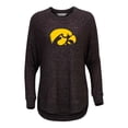 thumbnail image 2 of Women's  Black Iowa Hawkeyes Oversized Cuddle Raglan Tri-Blend Pullover Sweatshirt, 2 of 3