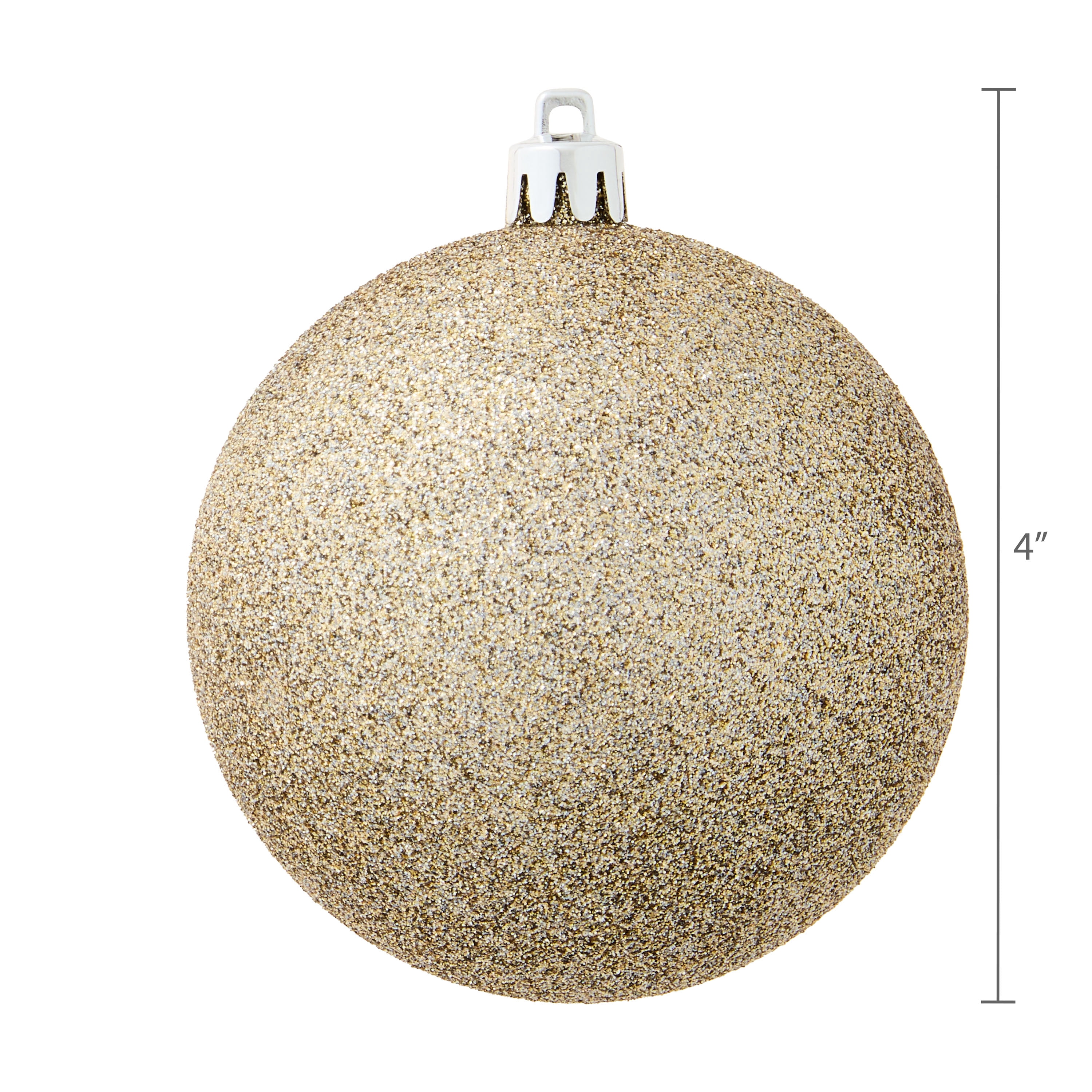 8-Count Champagne and Cream Shatterproof Christmas Ornaments, 3.94 in, by Holiday Time