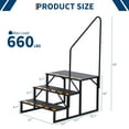 thumbnail image 1 of GloryStar Stable Heavy Duty RV Steps, Universal Stair Ladder with Handrail for Travel Trailers, Pools, and Trampolines, 1 of 7