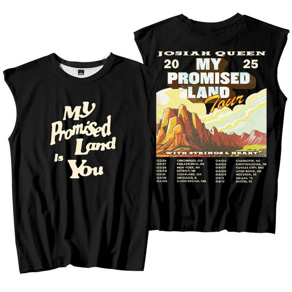 Josiah Queen My Promised Land Tour 2025 Merch Tank Tops Sleeveless Sport Vest Women Men Outdoor Sportwear