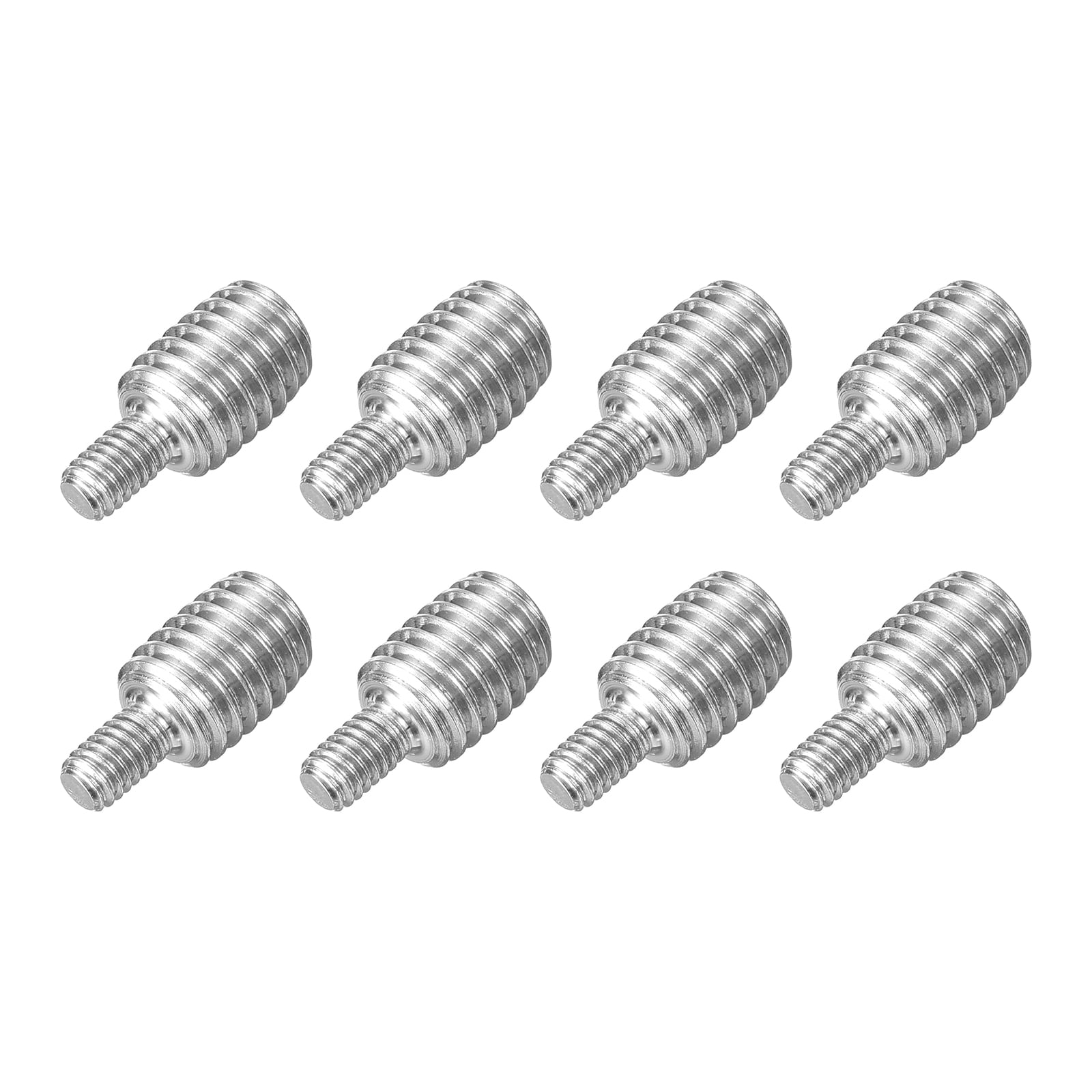 Uxcell 5pcs Double Ended Stud Screws, M8x80mm 304 Stainless Steel Dual Threaded Rod Bolts With Nuts And Flat & Lock Washers Double End Threaded Stud Screw Bolt For House Maintenance