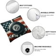 thumbnail image 4 of Throw Pillow Covers, Vintage Hockey Sport Pattern  Linen USA Flag Patriotic Pillow Cases Cushion Cover Home Car Bed Decorative Pillowcase Gift (Hockey Sport), 4 of 6