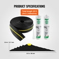 thumbnail image 6 of Universal Garage Door Bottom Seal Kit 20 FT U Shape O Ring PVC Weatherstrip with Adhesive Black, 6 of 6