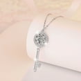 thumbnail image 4 of SFTING 925 Sterling Silver 14K Gold Plated 1CT Cubic Zirconia Key Pendant Necklaces for Women, 4 of 5