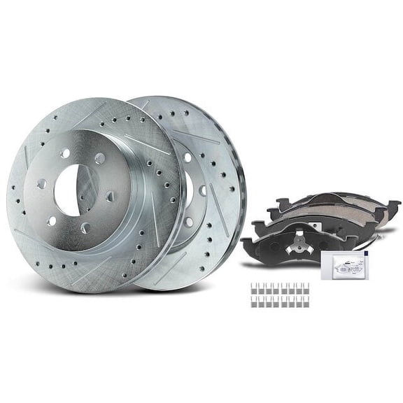 Front Brake Pad and Rotor Kit 6 - Compatible with 1999 Dodge Dakota