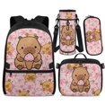 thumbnail image 2 of Bulopur Cute Capybara Print Kids Backpack Set 4 Pcs Lightweight Waterproof Kids School Bag with Lunch Bag, Pencil Case and Water Bottle Cover for Girls Ages 5-12, 2 of 8